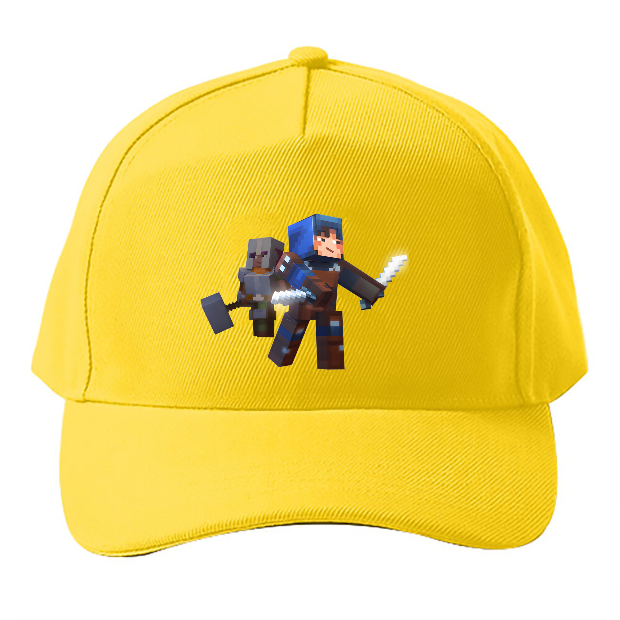 （画像用） マインクラフト ブロックの世界 Minecraft MC Block world ベースボールキャップ 綿100％ 男女兼用 帽子 スポーツ
